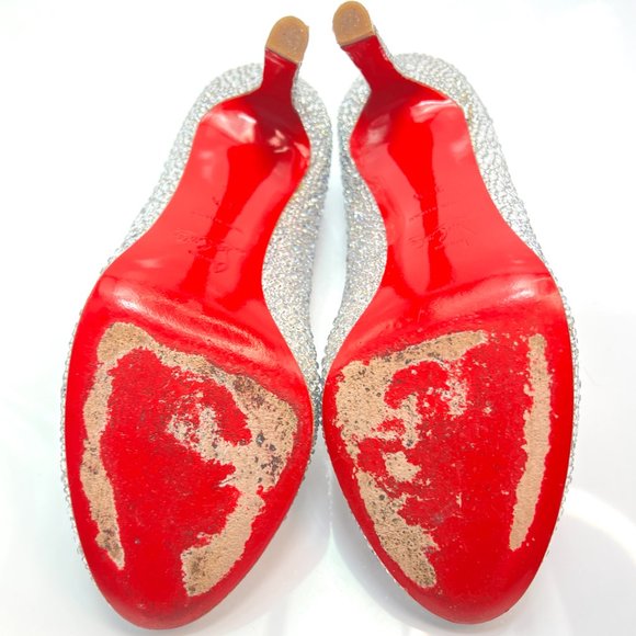 🌷❤️🔥FINAL SALE 🔥 NO OFFERS🌷Christian Louboutin Lady Lynch Swarovski 38.5 - Picture 8 of 9